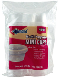 Storage Cups With Lids, Mini, 2-oz., 50-Ct.