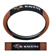 NFL - Baltimore Ravens Football Grip Steering Wheel Cover 15" Diameter