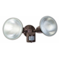 Designers Edge Motion-Sensing Hardwired Halogen Bronze Security Floodlight