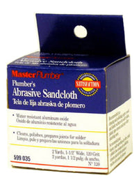 Plumber's Abrasive Cloth, 120-Grit, 1-1/2-In. x 2-Yds.