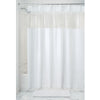 iDesign Hitchcock 72 in. H X 72 in. W White/Clear Shower Curtain EVA