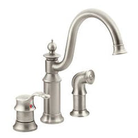 Spot resist stainless one-handle high arc kitchen faucet