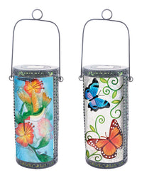 Luminous Garden LED Glass Solar Lantern Multicolored (Pack of 4)