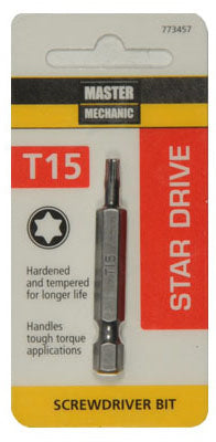 Torx 15 Screwdriver Bit, 2-In. (Pack of 6)