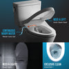 TOTO® Drake® WASHLET®+ Two-Piece Elongated 1.6 GPF TORNADO FLUSH® Toilet with Auto Flush, Cotton White - MW7763056CSGA#01