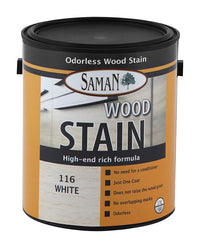 Saman Semi-Transparent Whitewash Water-Based Wood Stain 1 gal (Pack of 2).