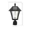 Gama Sonic Baytown Semi-Gloss Black Solar Powered 2.4 W LED Lantern 1 pk