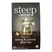 Steep By Bigelow Organic Oolong And Jasmine Green Tea  - Case of 6 - 20 BAGS