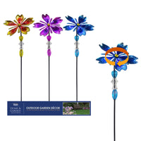 Alpine Metal Assorted 37 in. H Flower & Gem Outdoor Spinner (Pack of 9)