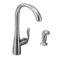 Chrome one-handle high arc kitchen faucet