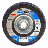 Norton BlueFire 4-1/2 in. D X 5/8-11 in. Zirconia Aluminum Oxide Flap Disc 60 Grit 1 pk