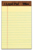 Tops 75013 5 X 8 The Legal Pad Perforated Canary Narrow Ruled 3 Pack