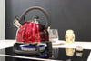 Sabal Red Stainless Steel 2.1Qts. Tea Kettle