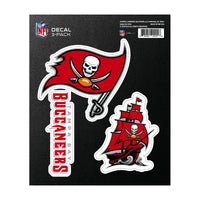 NFL - Tampa Bay Buccaneers 3 Piece Decal Sticker Set