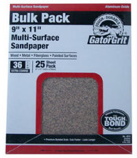 Sandpaper, Extra Course 40-Grit, 9 x 11-In., 25-Ct.