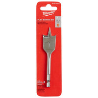 Milwaukee  1 in. Dia. x 4.5 in. L Flat Boring  Auger Bit  Carbon Steel  1 pc.