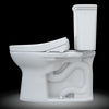 TOTO® Drake® Transitional WASHLET®+ Two-Piece Elongated 1.28 GPF TORNADO FLUSH® Toilet with Auto Flush, Cotton White - MW7863056CEGA#01