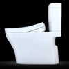 TOTO® WASHLET®+ Aquia IV® 1G® Cube Two-Piece Elongated Dual Flush 1.0 and 0.8 GPF Toilet with S500e Bidet Seat, Cotton White - MW4363046CUMFG#01