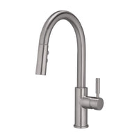 OakBrook Vela One Handle Brushed Nickel Pull-Down Kitchen Faucet