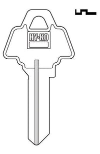 Hy-Ko Traditional Key Automotive Key Blank Single sided For Fits Many 1987 and Older Ignitions (Pack of 10)