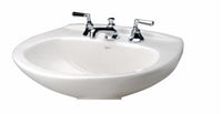 Alto IV Lavatory Pedestal Sink Basin, White, 20-1/2 x 12-3/8-In.