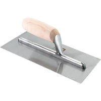 Roberts 4.5 in. W X 11 in. L Steel/Wood Square Notch Trowel 1 pc