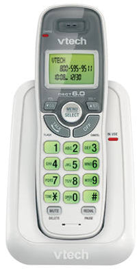 Vtech DECT 6.0 1 Handle Digital Cordless Telephone White