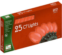 Christmas Lights Set, Red Ceramic, 25-Ct.