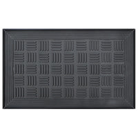 Floor Mat, Vinyl, Charcoal Black, 20 x 30-In.