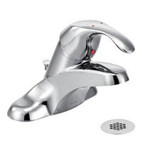 Chrome one-handle lavatory faucet