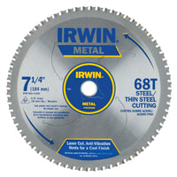 Irwin 7-1/4 in. D X 5/8 in. Steel Circular Saw Blade 68 teeth