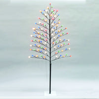 Celebrations Iron Multicolored 95-Bulb Plug-In Prelit LED Stick Tree 4 H ft.