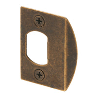 Prime-Line Defender Security 2.25 in. H Antique Brass Brown Steel Latch Strike Plate