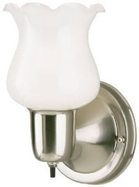 Westinghouse 1-Light Brushed Nickel White Wall Sconce