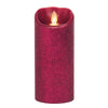 Iflicker  Red  Pillar  Flameless Flickering Candle  7 in. H x 3 in. Dia.