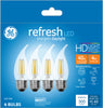 GE Lighting 45661 4 Watt E26 CAM Clear Daylight LED Dimmable Refresh HD Light Bulbs 4 Count