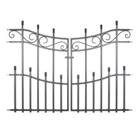 Panacea 36 in. L x 33 in. H Steel Black Gate For Triple Arch Finial Fence (Pack of 4)