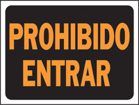 Hy-Ko Spanish Black Informational Sign 9 in. H x 12 in. W (Pack of 10)