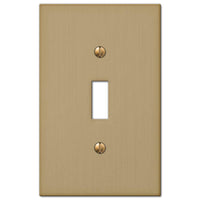 Amerelle Elan Brushed Bronze 1 gang Die-Cast Metal Toggle Wall Plate 1 pk