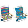 Rio Brands 5 position Adjustable Assorted Beach Folding Chair (Pack of 4)