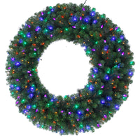 Celebrations  48 in. Dia. LED  Prelit Mixed Pine Christmas Wreath