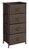 iDesign 37 in. H X 11.8 in. W X 17.7 in. D Espresso Steel/Polypropylene Storage Cabinet