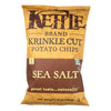 Kettle Brand Sea Salt Krinkle Cut Potato Chips  - Case of 9 - 13 OZ