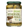 Woodstock Organic Kosher Baby Dill Pickles - Case of 6 - 24 OZ