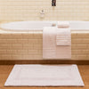 LINIM 2-Piece Bath Rug Set 100% Egyptian Cotton Reversible Bath Rugs White