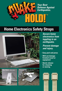 Quake Hold Gray Nylon Computer Strap 1 pk