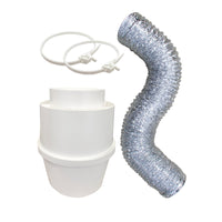 Builder's Best 5 ft. L X 4 in. D Silver/White Plastic Lint Trap Kit