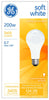 GE 200 W A21 A-Line Incandescent Bulb E26 (Medium) Soft White 1 pk