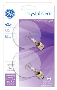 Bulb Ge G16.5 40W Clr2Pk (Pack Of 6)