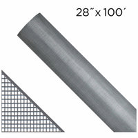 Insect Window Screen, Gray Fiberglass, 28-In. x 100-Ft.